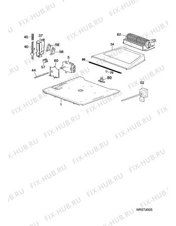 Взрыв-схема плиты (духовки) Faure CZP6984W1 P.STA.4G F - Схема узла Ventilation